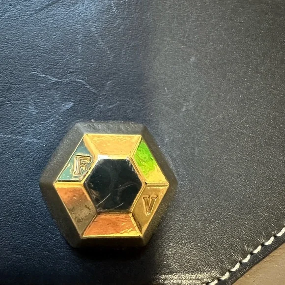 Vintage Frances Valentine Black and Brown Crossbody Bag - Picture 4 of 8